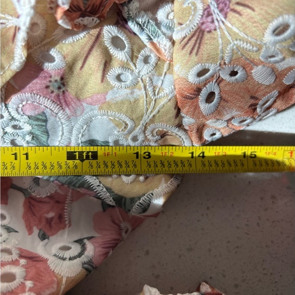 NEW EN SAISON ANTHROPOLOGIE PRESLEY RUFFLE MINI DRESS - Picture 9 of 12